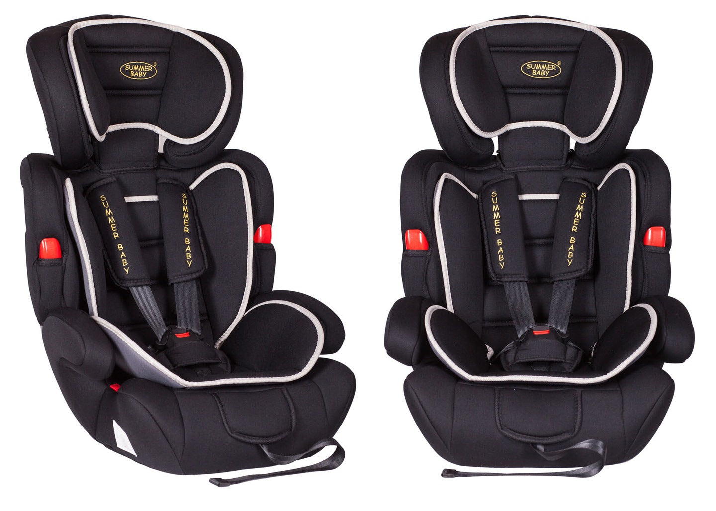 Scaun auto Profesional, BABY JOLIE COSMO IDL Collection, Pentru 3 grupe de greutate intre 9-36 Kg, Format din doua parti baza cu cotiere conturate si spatar, Tetiera reglabila, Echipat cu centura de siguranta cu prindere in 5 puncte, Negru