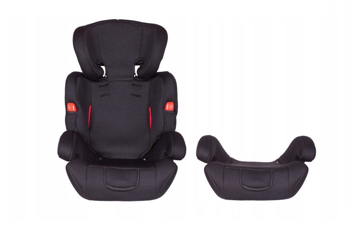 Scaun auto Profesional, BABY JOLIE COSMO IDL Collection, Pentru 3 grupe de greutate intre 9-36 Kg, Format din doua parti baza cu cotiere conturate si spatar, Tetiera reglabila, Echipat cu centura de siguranta cu prindere in 5 puncte, Negru