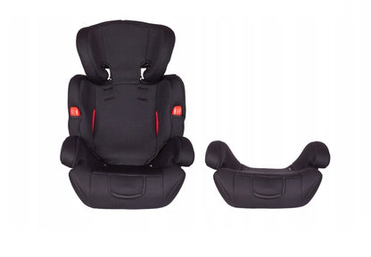 Scaun auto Profesional, BABY JOLIE COSMO IDL Collection, Pentru 3 grupe de greutate intre 9-36 Kg, Format din doua parti baza cu cotiere conturate si spatar, Tetiera reglabila, Echipat cu centura de siguranta cu prindere in 5 puncte, Negru