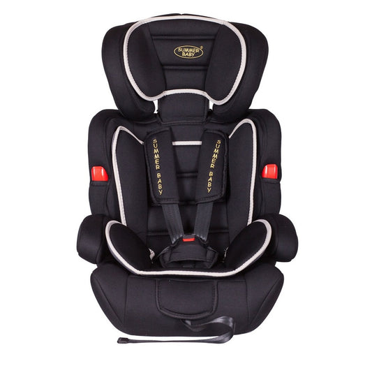 Scaun auto Profesional, BABY JOLIE COSMO IDL Collection, Pentru 3 grupe de greutate intre 9-36 Kg, Format din doua parti baza cu cotiere conturate si spatar, Tetiera reglabila, Echipat cu centura de siguranta cu prindere in 5 puncte, Negru