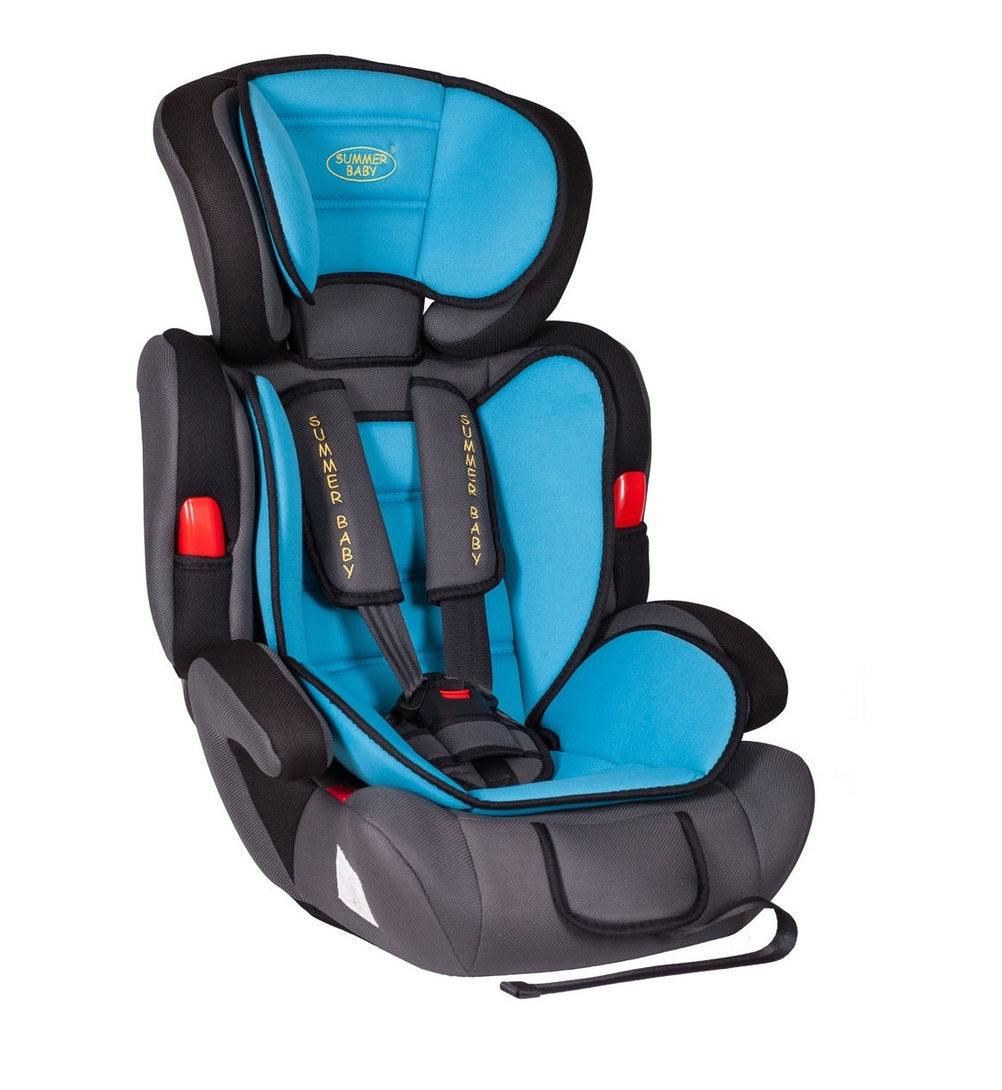 Scaun auto Profesional, BABY JOLIE COSMO IDL Collection, Pentru 3 grupe de greutate intre 9-36 Kg, Format din doua parti baza cu cotiere conturate si spatar, Tetiera reglabila, Echipat cu centura de siguranta cu prindere in 5 puncte, Albastru