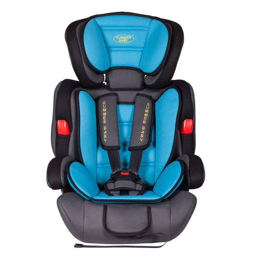 Scaun auto Profesional, BABY JOLIE COSMO IDL Collection, Pentru 3 grupe de greutate intre 9-36 Kg, Format din doua parti baza cu cotiere conturate si spatar, Tetiera reglabila, Echipat cu centura de siguranta cu prindere in 5 puncte, Albastru