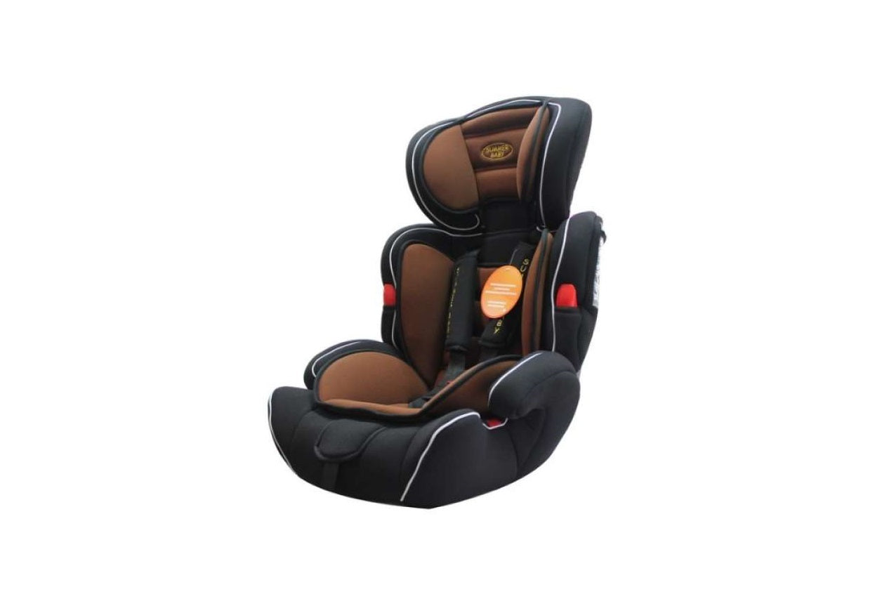Scaun auto Profesional, BABY JOLIE COSMO IDL Collection, Pentru 3 grupe de greutate intre 9-36 Kg, Format din doua parti baza cu cotiere conturate si spatar, Tetiera reglabila, Echipat cu centura de siguranta cu prindere in 5 puncte, Maro