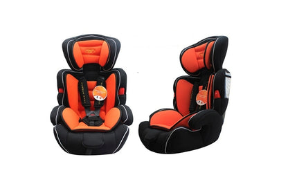 Scaun auto Profesional, BABY JOLIE COSMO IDL Collection, Pentru 3 grupe de greutate intre 9-36 Kg, Format din doua parti baza cu cotiere conturate si spatar, Tetiera reglabila, Echipat cu centura de siguranta cu prindere in 5 puncte, Portocaliu
