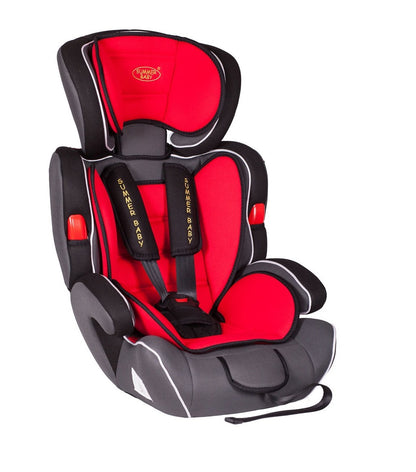 Scaun auto Profesional, BABY JOLIE COSMO IDL Collection, Pentru 3 grupe de greutate intre 9-36 Kg, Format din doua parti baza cu cotiere conturate si spatar, Tetiera reglabila, Echipat cu centura de siguranta cu prindere in 5 puncte, Rosu