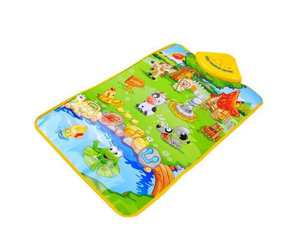 Covoras Muzical Interactiv IDL Playtime, Pentru bebelusi, 7 sunete de animale, Melodie cu Ferma McDonalds, Control Volum, Luminite