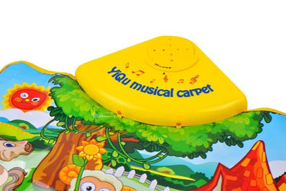 Covoras Muzical Interactiv IDL Playtime, Pentru bebelusi, 7 sunete de animale, Melodie cu Ferma McDonalds, Control Volum, Luminite