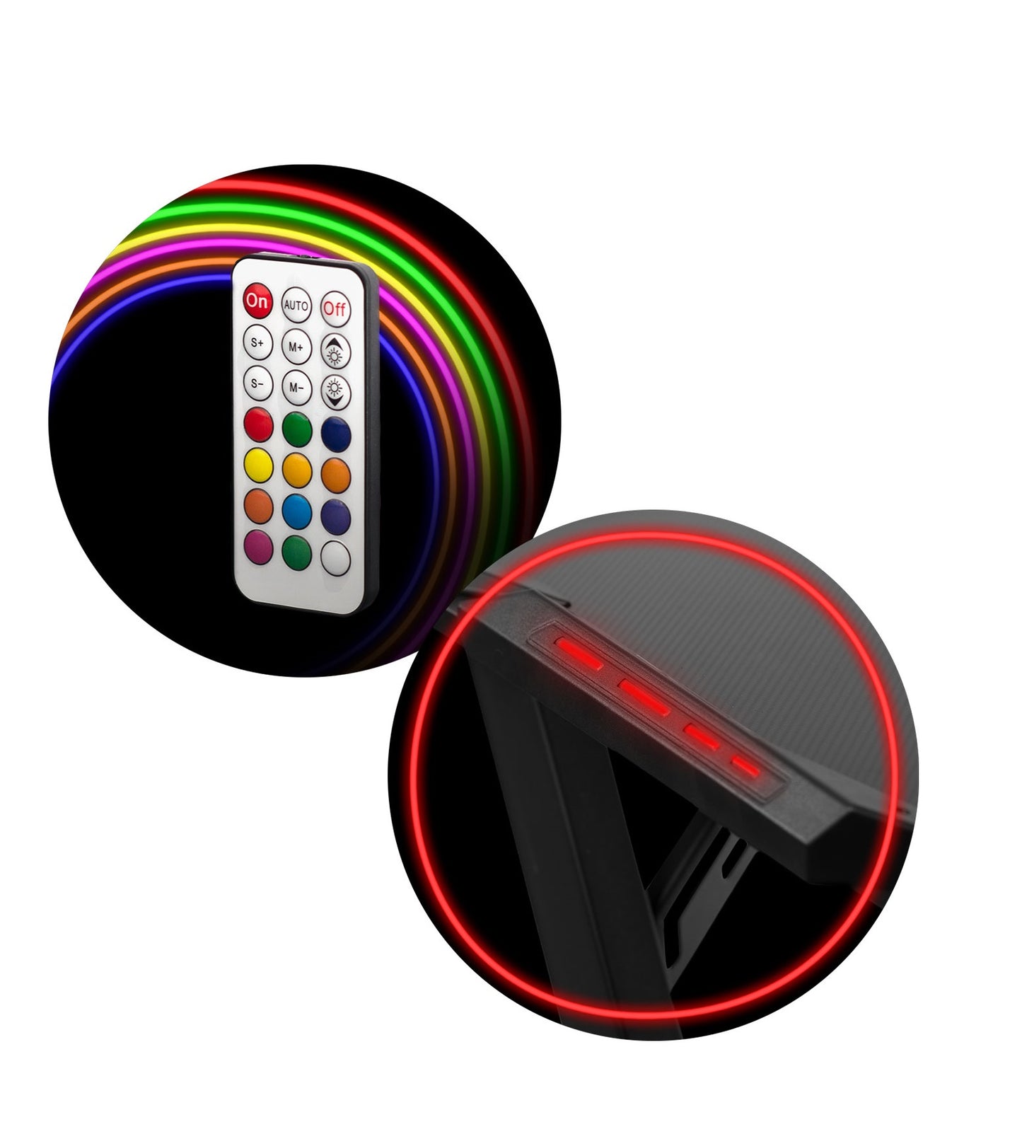 Birou gaming Smart Collection idealSTORE Dimensiuni 120 x 60 x 70 cm, Cadru metalic stabil, Iluminare LED, Accesorizat cu suport pentru casti, Picioare reglabile, Echipat cu sistem de gestionare a cablurilor, Culoare Negru