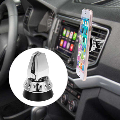 Suport auto pentru telefon IDL cu ventuza si prindere in grila de ventilatie, Design minimalist si dimensiuni reduse, Permite fixarea telefonului atat pe verticala cat si pe orizontala