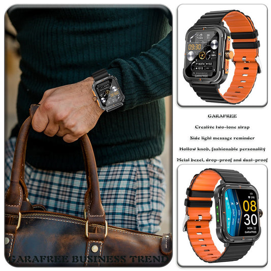 Ceas Smartwatch NEW Strong IdealStore, Ecran Tactil 1.83', Notificari Mesaje si Retele Sociale, Preluare Apeluri BT, Microfon si Difuzor incorporat, Monitorizare Somn, Tensiune arteriala, Multi-Sport, IP67, Alarma, Android-IOS, Black Edition