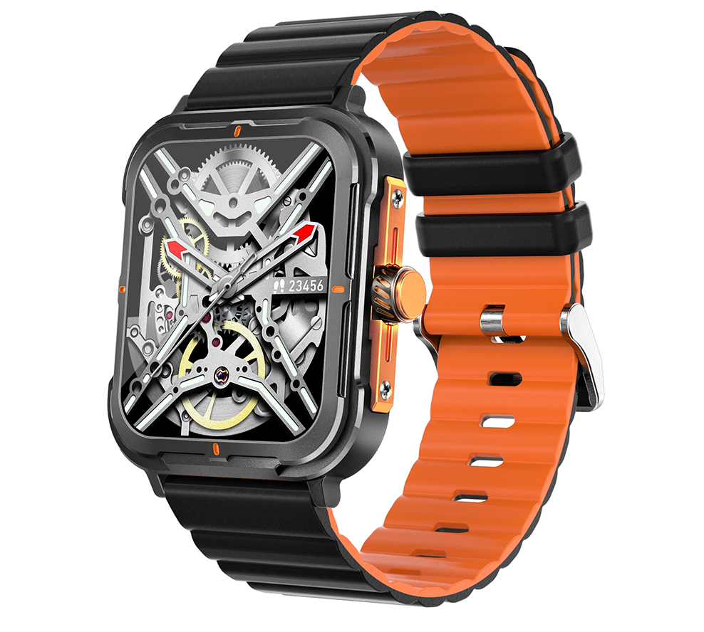 Ceas Smartwatch StrongCollection IdealStore, Ecran Tactil 1.83 inch, Notificari Mesaje si Retele Sociale, Preluare Apeluri BT, Microfon si Difuzor incorporat, Monitorizare Somn, Tensiune arteriala, Multi-Sport, IP67, Alarma, Android-IOS, Black Edition