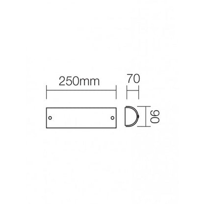 Aplica pentru interior idealSTORE ELLIOTT COLLECTION, Structura metalica, Dimensiuni 250 x 70 x 90 mm, Dotat cu o sursa cu dulie E14 pentru o putere maxima 28W