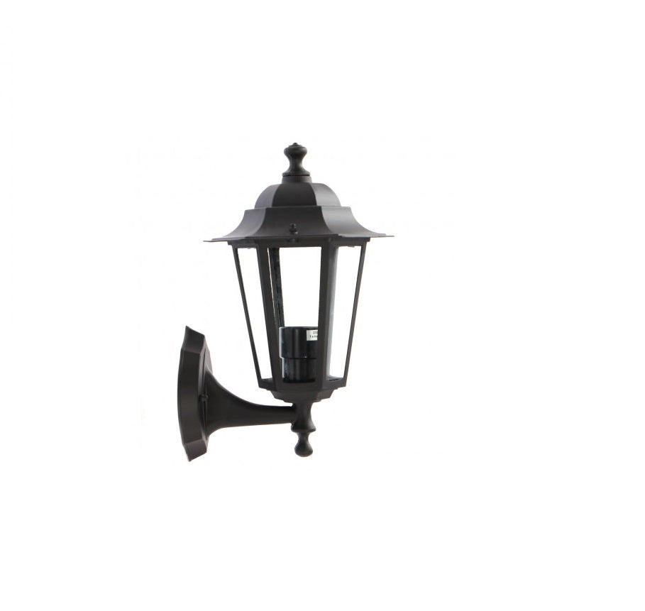 Aplica pentru exterior idealSTORE MELTON COLLECTION, Structura metalica si dispersor din sticla, Dimensiuni 180 x 215 x 348mm, Dotat cu o sursa cu dulie E27 pentru o putere maxima 42W, Grad de protectie IP33, Design clasic