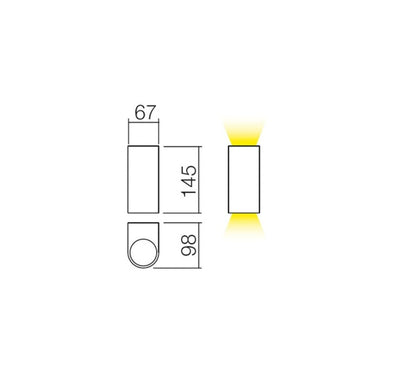 Aplica pentru exterior idealSTORE MASSIVE COLLECTION, Structura metalica si dispersor din sticla, Dimensiuni 98 x 67 x 145 mm, Dotat cu doua surse de tip GU10 pentru o putere maxima 2 x 35W, Grad de protectie IP44