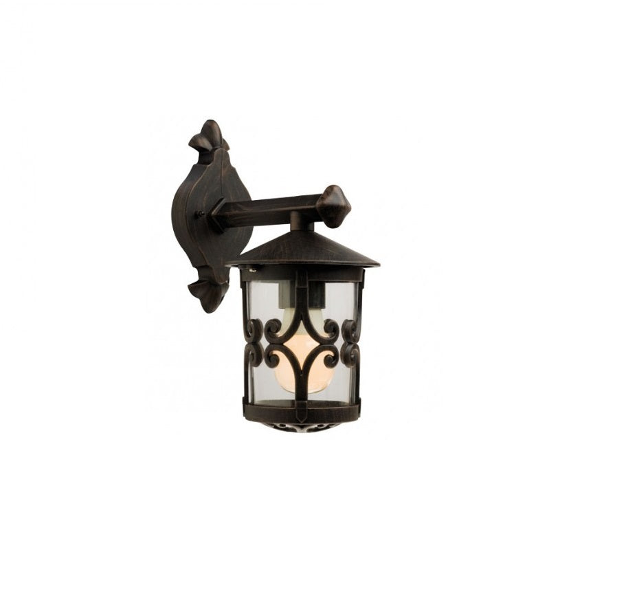 Aplica pentru exterior idealSTORE TRABADA COLLECTION, Structura metalica si dispersor din sticla, Dimensiuni 155 x 227 x 323 mm, Dotat cu o sursa cu dulie E27 pentru o putere maxima 42W, Grad de protectie IP23, Design modern