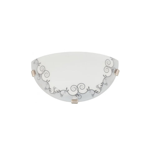 Aplica pentru interior idealSTORE LEXI COLLECTION, Structura metalica si abajur din sticla, Dimensiuni 300 x 85 x 150 mm, Dotat cu o sursa cu dulie E27 pentru o putere maxima 60W, Echipata cu grad de protectie IP20, Design clasic