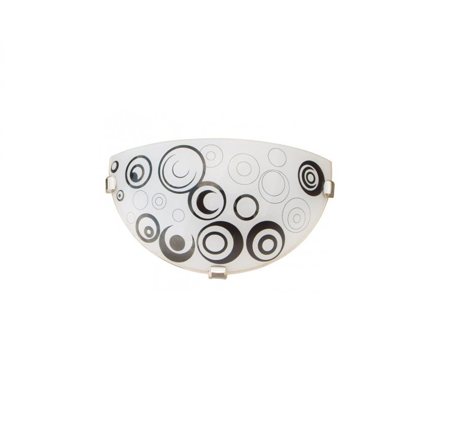 Aplica pentru interior idealSTORE RENO COLLECTION, Structura metalica si abajur din sticla, Dimensiuni 300 x 85 x 150mm, Dotat cu o sursa cu dulie E27 pentru o putere maxima de 60W, Echipata cu grad de protectie IP20, Design modern