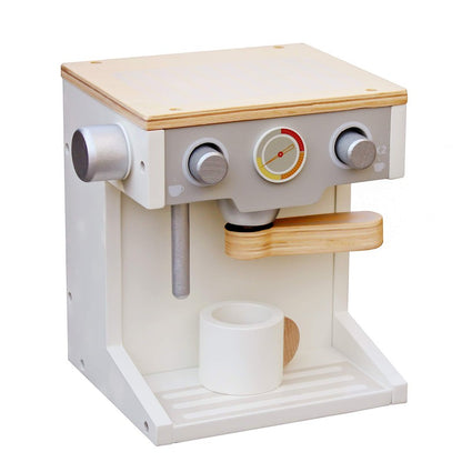 Aparat de cafea Montessori pentru Copii din Lemn Little Barista ideal STORE, Dimensiune 18 x 14.6 x 17, Include o ceasca de cafea, Promoveaza dezvoltarea cognitiva, O piesa de mobilier perfecta in bucataria micului bucatar