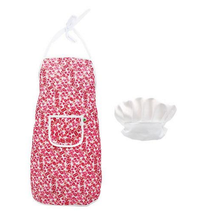 Set de Gatit Little Cook idealSTORE, Include o multime de accesorii specifice, Cos cu Fructe, Palarie, Sort, Spatula, Oale, Lingura de Lemn, Material Otel, Disgn Clasic, Ajuta la Dezvoltarea Intelectuala a Copilului