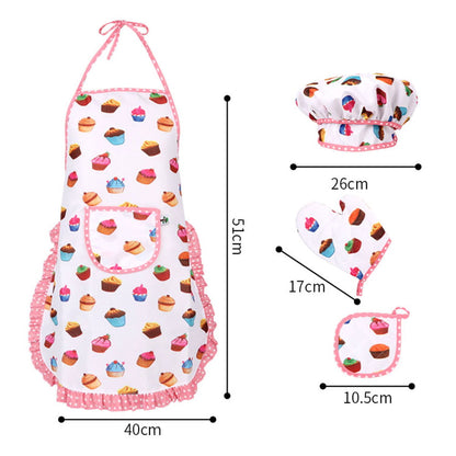 Set de Gatit Little Confectioner idealSTORE, Include un Sucitor, Spatula, Tel, Perie de Patiserie, Sort, Manusi pentru Vase Fierbinti, Disgn Clasic, Ajuta la Dezvoltarea Imaginatia si Stimuleaza Creativitatea