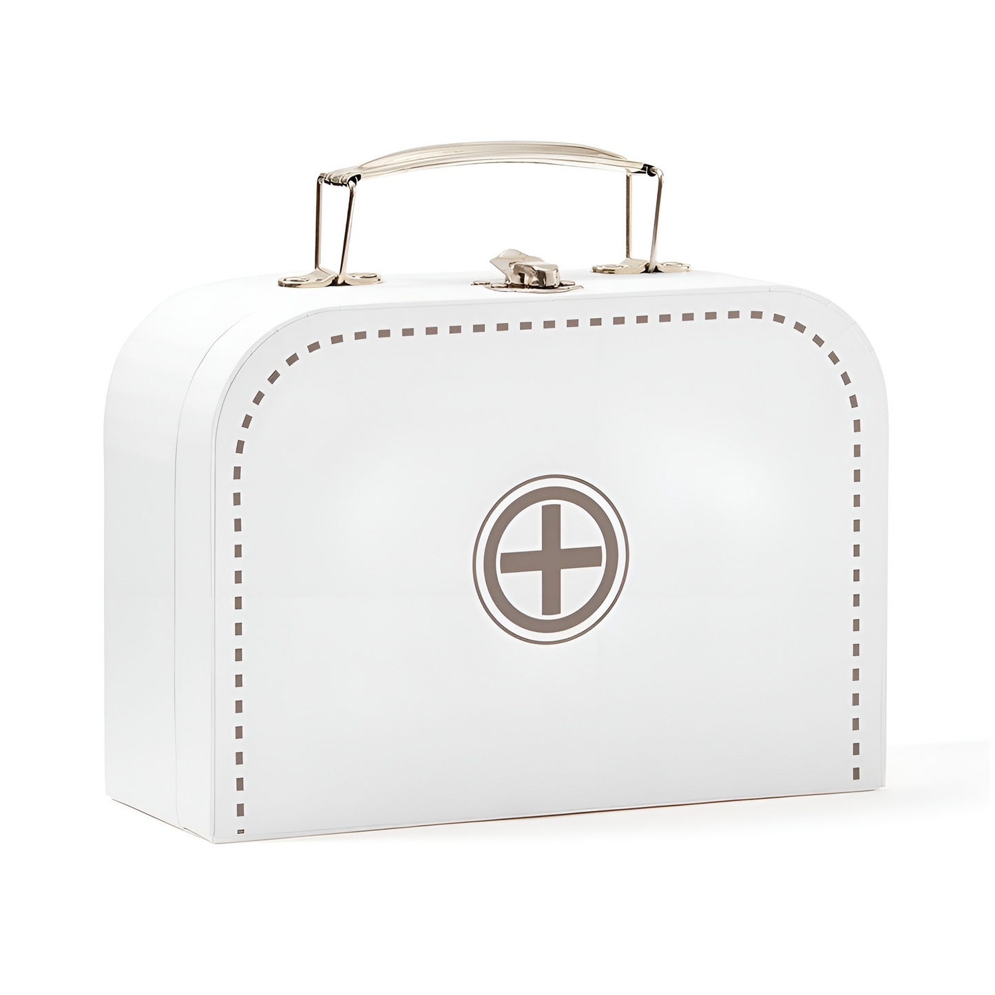 Trusa medicala pentru Copii din Lemn Deluxe idealSTORE, Include accesorii medicale si Geanta de Depozitare, Termometru, Seringa, Stetoscop, Joc creativ, Ajuta la dezvoltarea imaginatiei copilului, White Edition