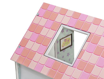 Casa de Papusi din Lemn, cu Gradina si Piscina, 3 nivele, 4 camere mobilate si utilate, cu scari interioare si culori pastelate