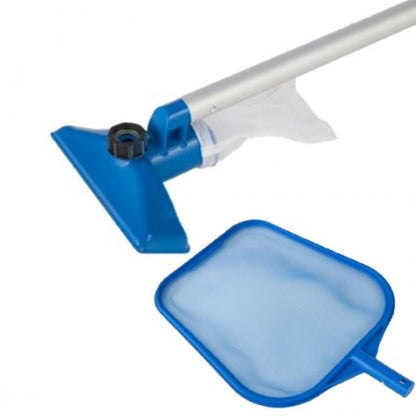 Kit intretinere piscina idealSTORE Master Pool, Include perie, plasa, maner telescopic