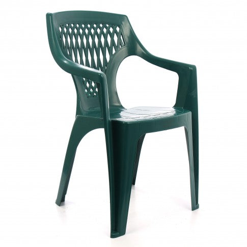 Set masa patrata idealSTORE cu 4 scaune, pentru gradina, Dimensiuni 80 X 80 X 72, Fabricata din plastic, Rezistent la umiditate, Ideala pentru gradina, Culoare Verde