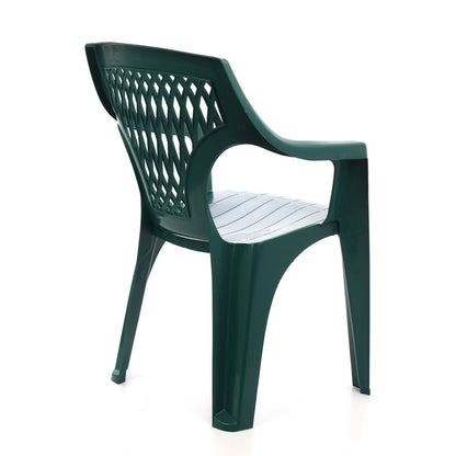 Scaun pentru gradina IDL Yowa, 41x56x82cm, Realizat din plastic de inalta calitate, Rezistent la actiunea razelor UV si conditiilor atmosferice nefavorbaile, Permite adaptari creative si inovatoare oriunde si oricand, Culoare-Verde