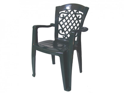 Scaun pentru gradina IDL Race Green, 46x55x90cm, Realizat din plastic de inalta calitate reprezinta imbinarea perfecta intre constructia solida si confortul de utilizare, Asigura confort sporit, Culoare-Verde