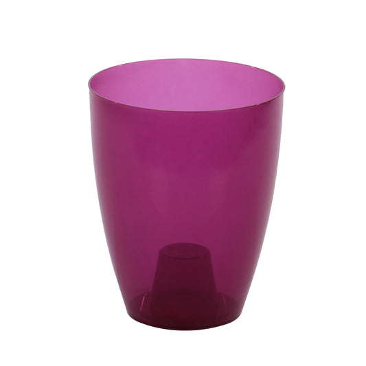 Ghiveci pentru Orhidee IDL, MALETYA, Dimensiuni 13.3 x 16.3 cm, Realizat din plastic, Destinat plantelor cu radacini aeriene sau cu nevoi speciale de lumina, Utilizare in interior, Ametist Transparent