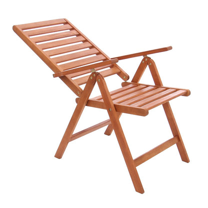 Scaun pentru gradina PLIANT IDL HARMONY, 68.5x56.5x105, Realizat din Lemn de esenta EXOTICA, Tratat special pentru o Durabilitate cat mai mare, Prevazut cu brate si spatar reglabil in 5 pozitii pentru un plus de confort, Culoare-Lemn