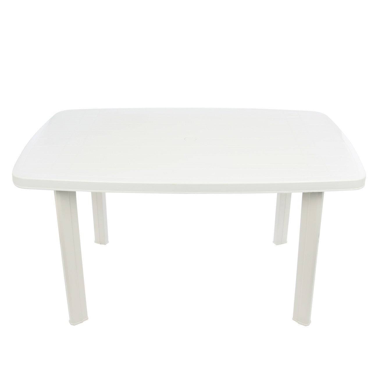 Set masa pentru Gradina IDL Montero cu 6 SCAUNE, 140x90x72cm, Realizat din plastic de inalta calitate, Rezistent la UMIDITATE, Forma blat DREPTUNGHIULARA ce permite adaptari creative si inovatoare oriunde si oricand, Culoare-Alb