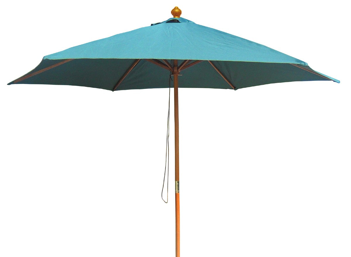 Umbrela soare pentru terasa de exterior, rotunda structura lemn,culoare verde verde 300 cm