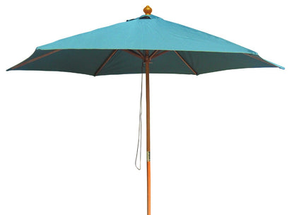 Umbrela soare pentru terasa de exterior, rotunda structura lemn,culoare verde verde 300 cm