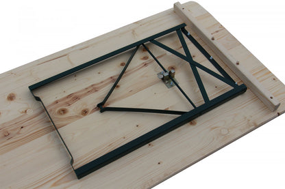 Set berarie masa cu 2 banci IDL Basic, 180x70cm 6 PERSOANE, Confectionat din lemn de cea mai buna calitate, Principalul avantaj al acestui set este posibilitatea de a plia atat masa cat si bancile pentru reducerea spatiului de depozitare