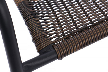 Set masa pentru Gradina IDL Aruba Brown cu 2 SCAUNE, Realizat din Metal+Ratan sintetic, Suprafata care imita impletitura naturala, Denota eleganta si rafinament si ofera usurinta in asortarea cu celelalte elemente decorative, Culoare-Maro