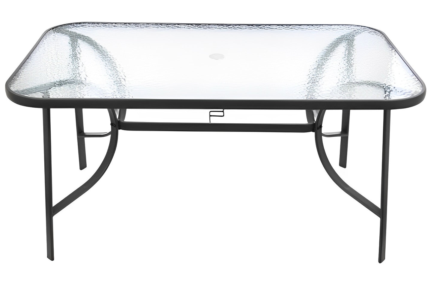 Set Masa de Sticla cu 6 Scaune idealSTORE, Dimensiuni 148 x 88 x 72cm Structura Metalica, Rezistenta la Umezeala, Usor de intretinut, Ideal pentru Gradina sau Terasa