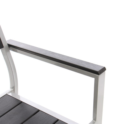 Scaun pentru gradina IDL CRYSTAL, 57x55x89cm, Realizat din Metal+Plastic de inalta calitate, Ultra-Rezistent la actiunea razelor UV, Ofera un confort desavarsit, Design modern si minimalist, Culoare-Negru