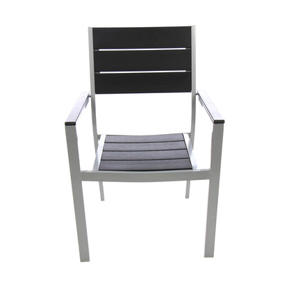 Scaun pentru gradina IDL CRYSTAL, 57x55x89cm, Realizat din Metal+Plastic de inalta calitate, Ultra-Rezistent la actiunea razelor UV, Ofera un confort desavarsit, Design modern si minimalist, Culoare-Negru