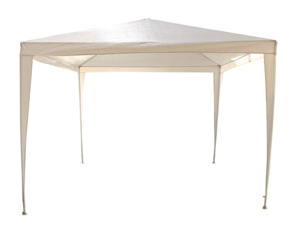 Pavilion, Cort gradina, Alb, patrat, cadru metalic si polietilena, alb, ofera umbra, protectie solara. 3 x 3 m