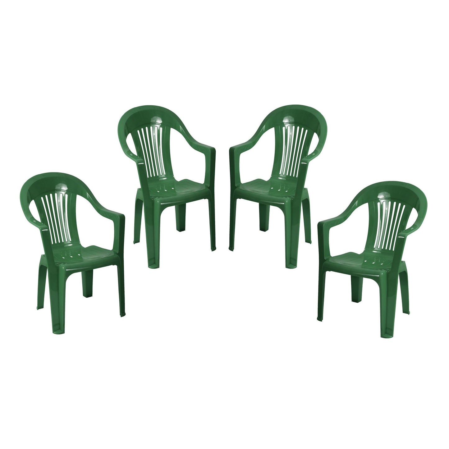 Scaun pentru gradina IDL Bali, 57x54x90cm, Realizat din plastic de inalta calitate, Rezistent la actiunea razelor UV si conditiilor atmosferice nefavorbaile, Permite adaptari creative si inovatoare oriunde si oricand, Culoare-Verde