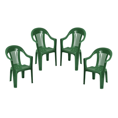 Scaun pentru gradina IDL Bali, 57x54x90cm, Realizat din plastic de inalta calitate, Rezistent la actiunea razelor UV si conditiilor atmosferice nefavorbaile, Permite adaptari creative si inovatoare oriunde si oricand, Culoare-Verde