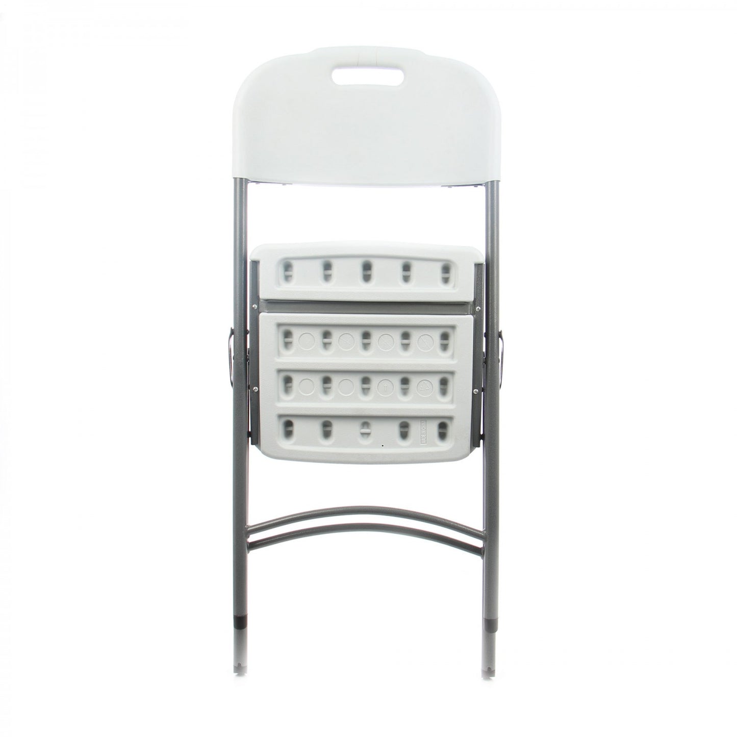 Scaun pentru gradina PLIANT IDL DALMAZIA, 47.5x58x86.5cm, Fabricat din METAL+HDPE, Model elegant cu design modern, Durabil, Rezistent la actiunea factorilor atmosferici nocivi si a razelor UV, Culoare-Alb