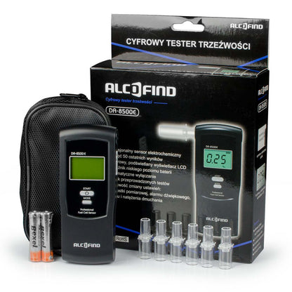Alcool tester AlcoFind IDL, Include 100 mustiucuri, Memoria ultimelor 50 de rezultate, Afisaj LED, Indicator baterie, Semnalizarea acustica, sunetelor, Senzor electrochimic
