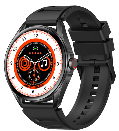 Ceas SmartWatch Delta Pro idealSTORE, Ecran Tactil AMOLED 1 '43', Android/IOS, Difuzor, Apel Bluetooth, Alarma, Vreme, Asistent vocal, Fitness Tracker, Functie Feminina, Monitorizare ritm cardiac, Tensiune Arteriala, Oximetru SpO2, Multi Sport, Black