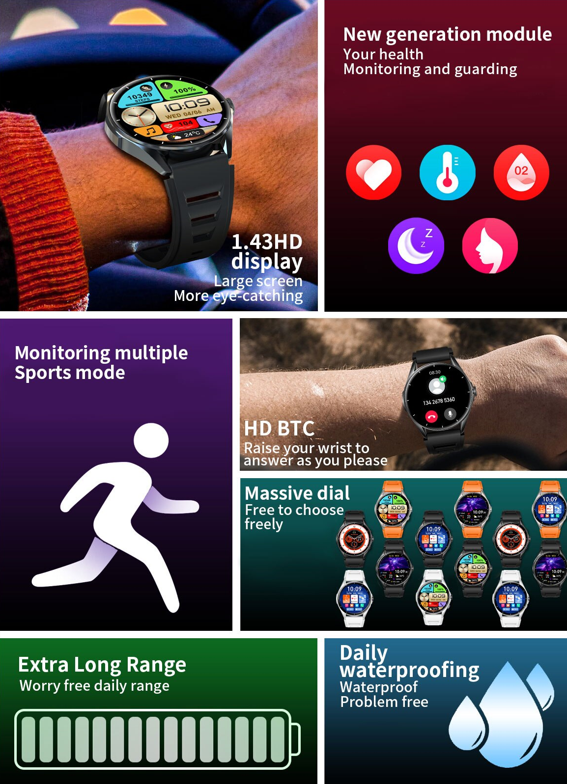 Ceas SmartWatch Delta Pro idealSTORE, Ecran Tactil AMOLED 1 '43', Android/IOS, Difuzor, Apel Bluetooth, Alarma, Vreme, Asistent vocal, Fitness Tracker, Functie Feminina, Monitorizare ritm cardiac, Tensiune Arteriala, Oximetru SpO2, Multi Sport, Black