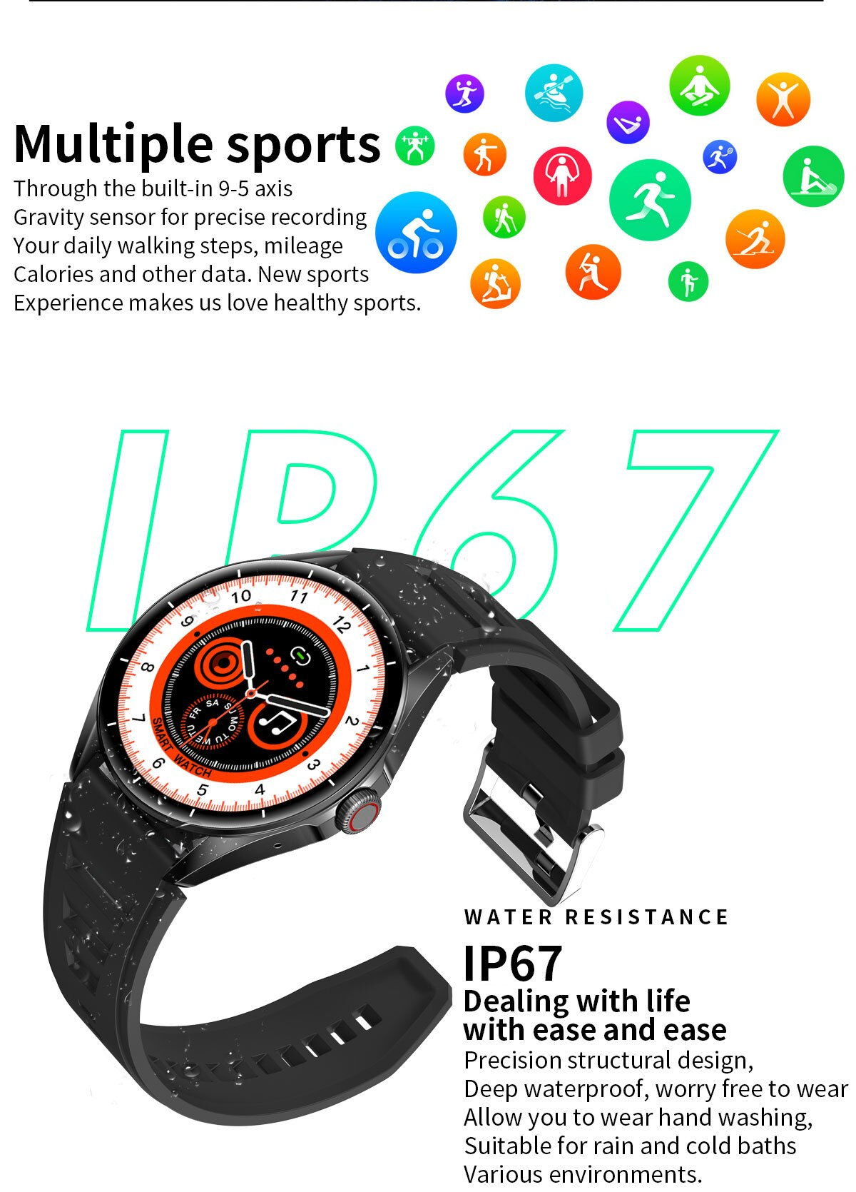 Ceas SmartWatch Delta Pro idealSTORE, Ecran Tactil AMOLED 1 '43', Android/IOS, Difuzor, Apel Bluetooth, Alarma, Vreme, Asistent vocal, Fitness Tracker, Functie Feminina, Monitorizare ritm cardiac, Tensiune Arteriala, Oximetru SpO2, Multi Sport, Black