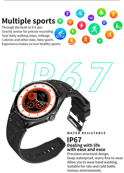 Ceas SmartWatch Delta Pro idealSTORE, Ecran Tactil AMOLED 1 '43', Android/IOS, Difuzor, Apel Bluetooth, Alarma, Vreme, Asistent vocal, Fitness Tracker, Functie Feminina, Monitorizare ritm cardiac, Tensiune Arteriala, Oximetru SpO2, Multi Sport, Black