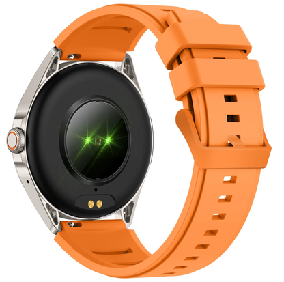 Ceas SmartWatch Delta Pro idealSTORE, Ecran Tactil AMOLED 1,43', Android/IOS, Difuzor, Apel Bluetooth, Alarma, Vreme, Asistent vocal, Fitness Tracker, Functie Feminina, Monitorizare ritm cardiac, Tensiune Arteriala, Oximetru SpO2, Multi Sport, Orange